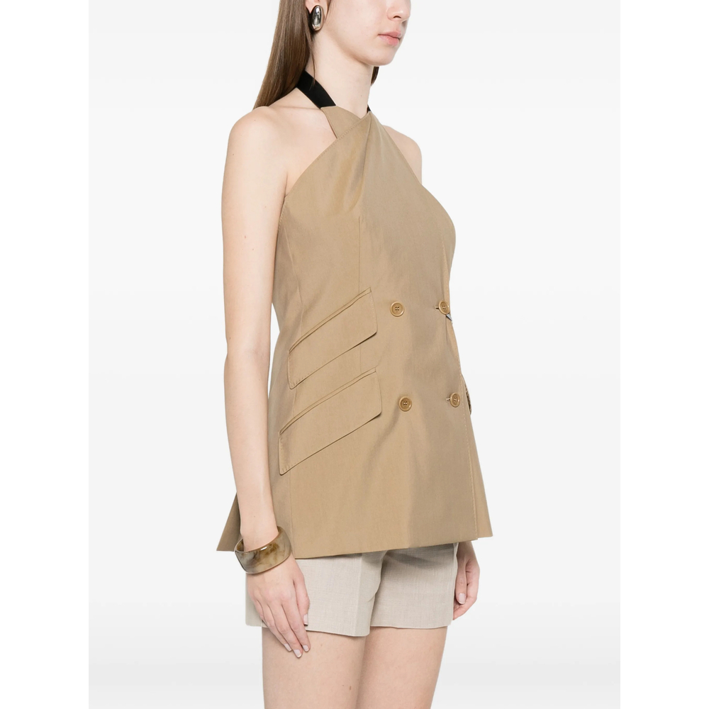 Double-Breasted Halterneck Waistcoat