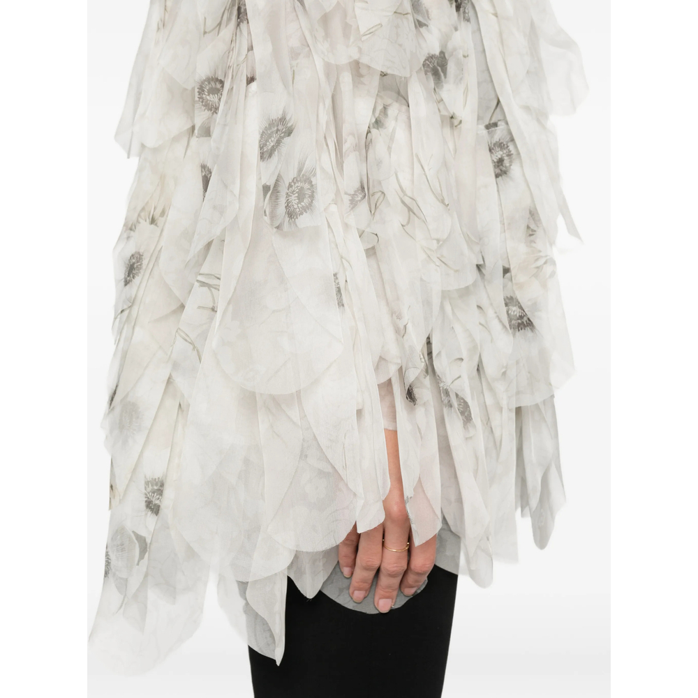 Chiffon Floral Ruffled Jacket