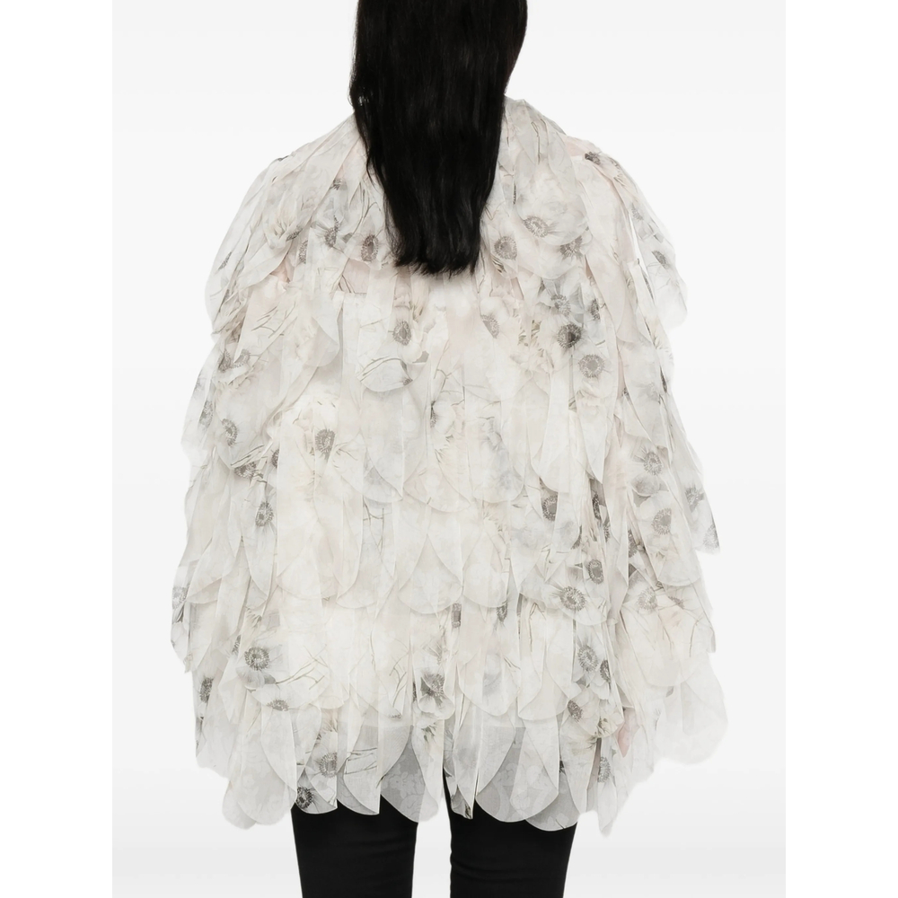 Chiffon Floral Ruffled Jacket