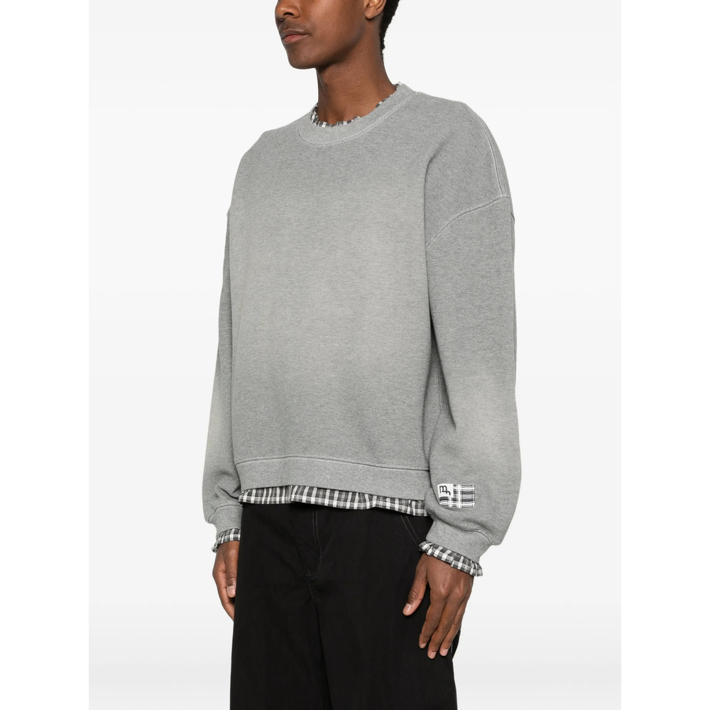 Gingham-Trim Sweatshirt