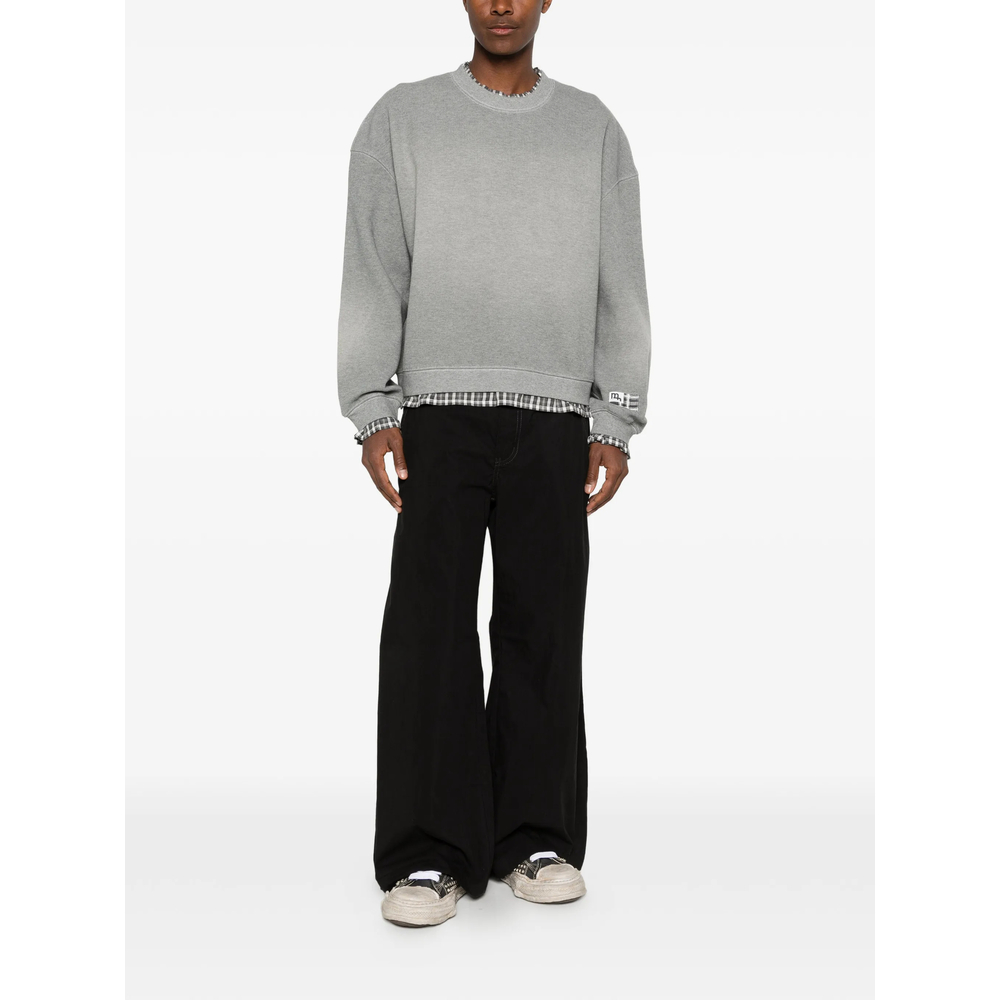 Gingham-Trim Sweatshirt