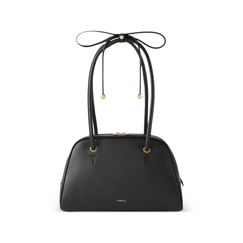 M Poppy Dome Bow-Detail Shoulder Bag
