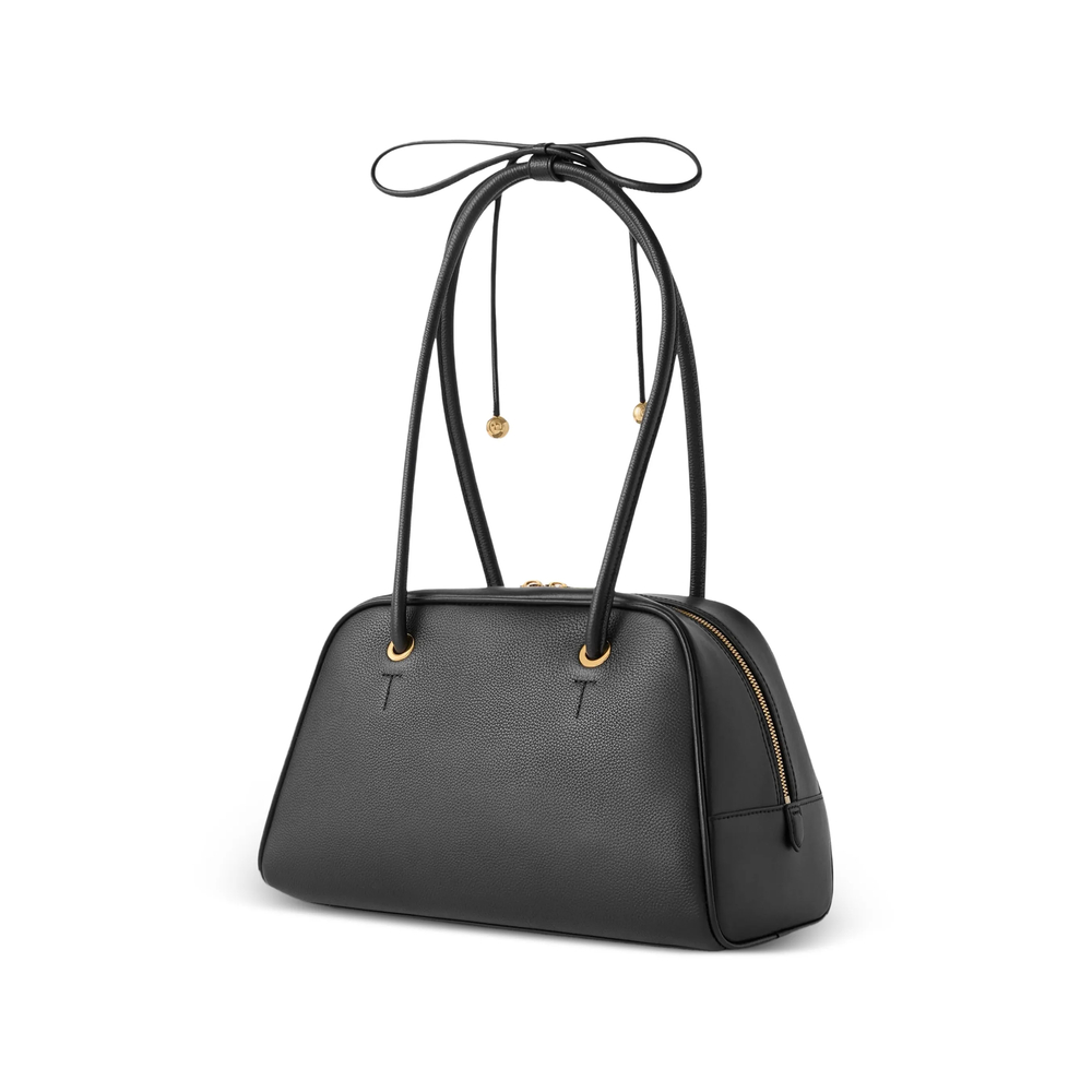 M Poppy Dome Bow-Detail Shoulder Bag