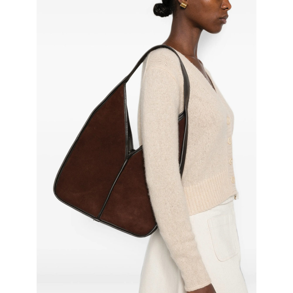 Calella Suede-Panel Shoulder Bag