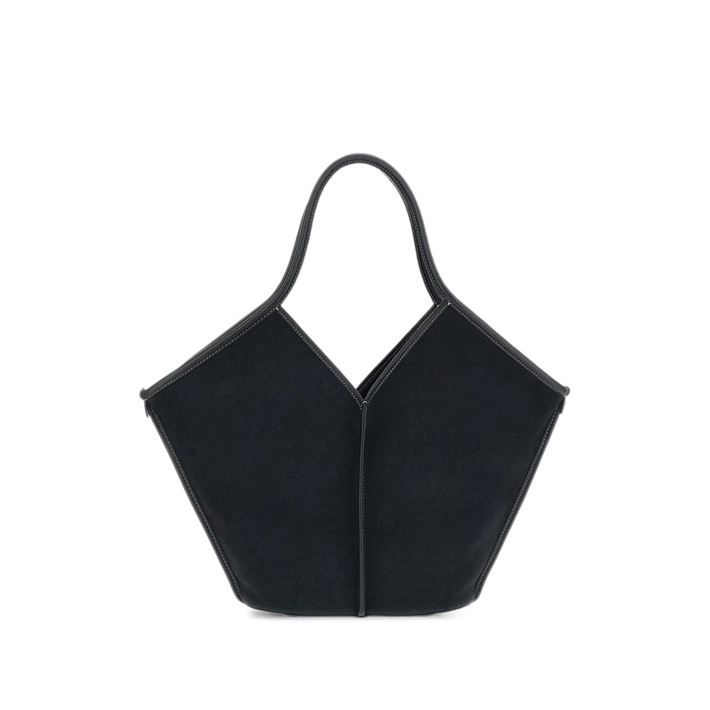 Hereu Calella Leather-trim Tote Bag In Black