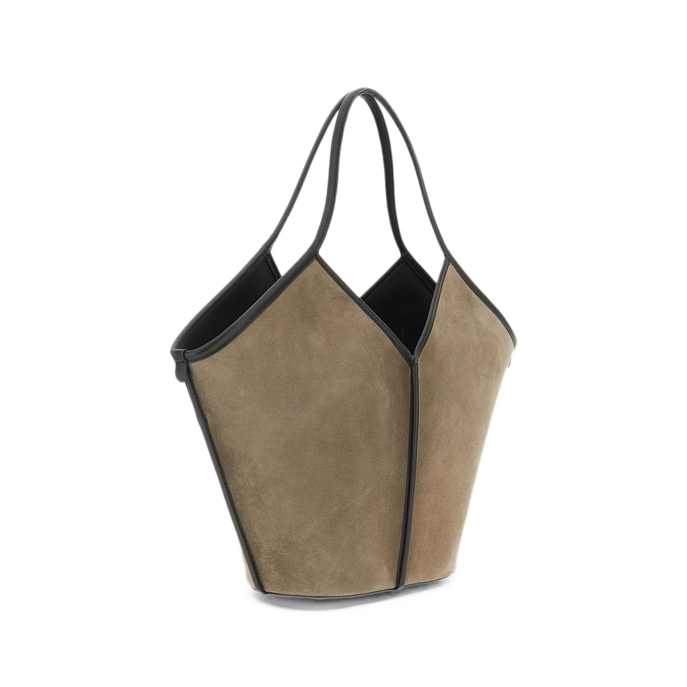 Calella Distressed-Finish Geometric-Handle Shoulder Bag