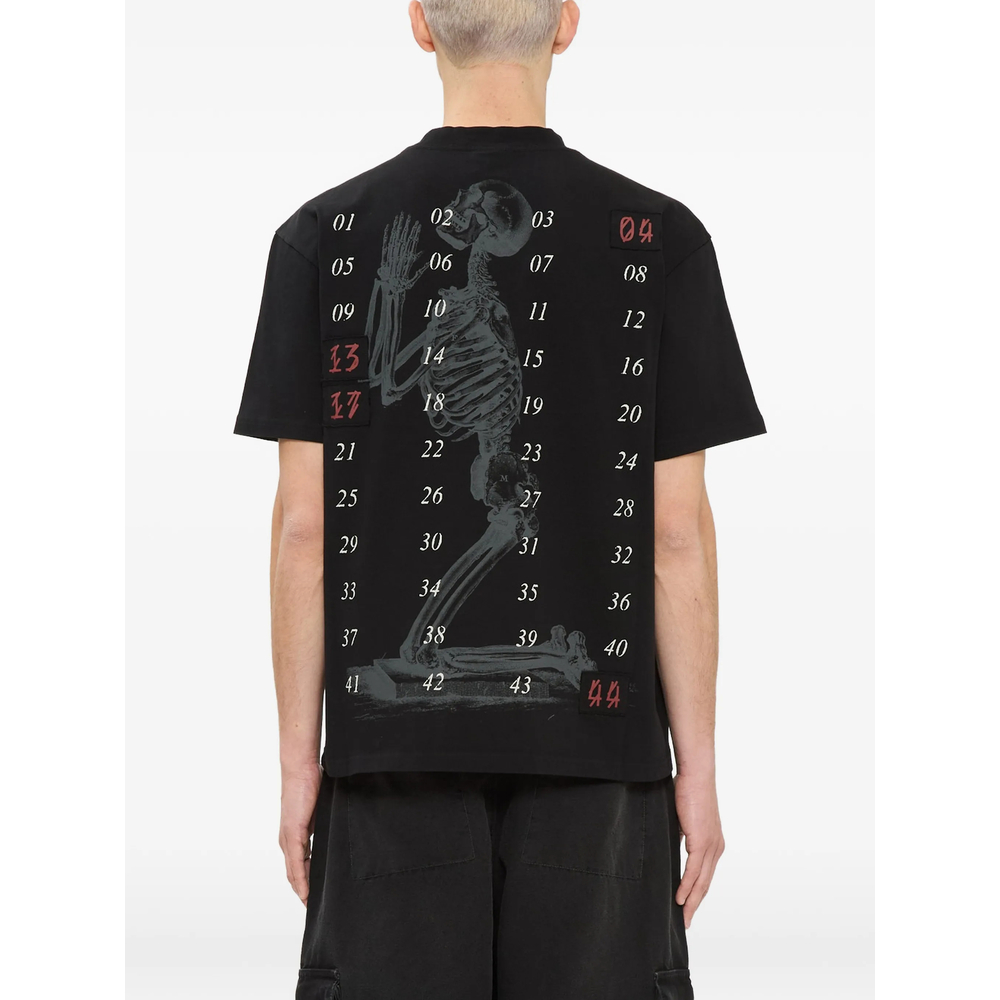 Lotto Skeleton-Print Logo-Patch T-Shirt