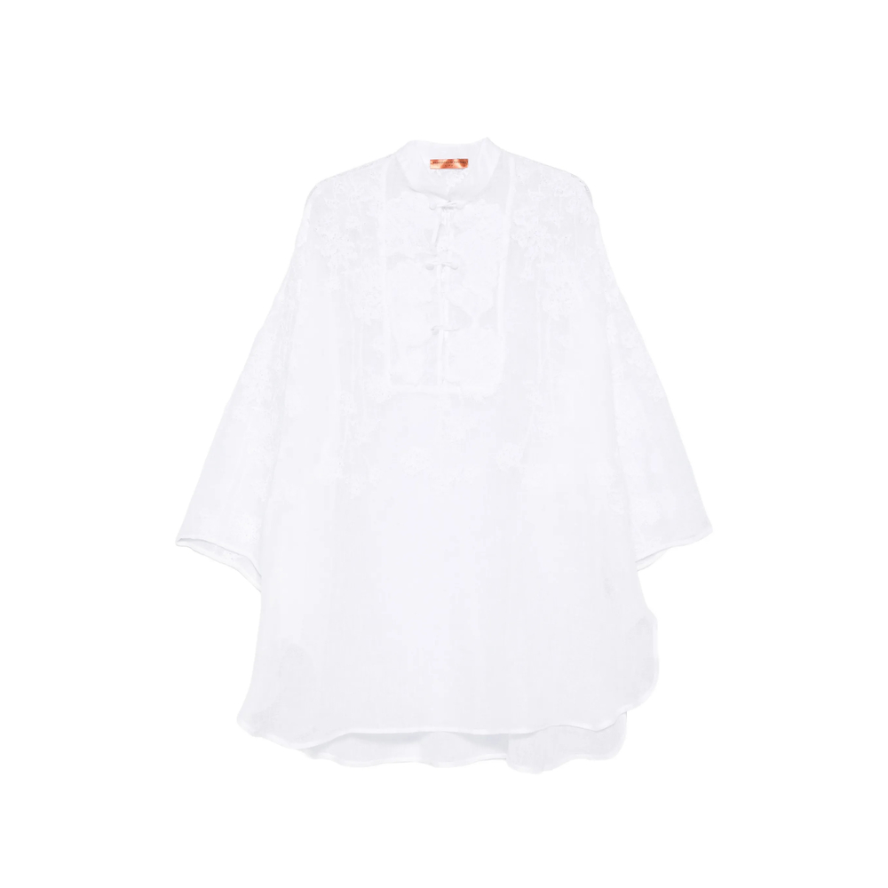 Ermanno Scervino Lace Buttoned Mini Dress