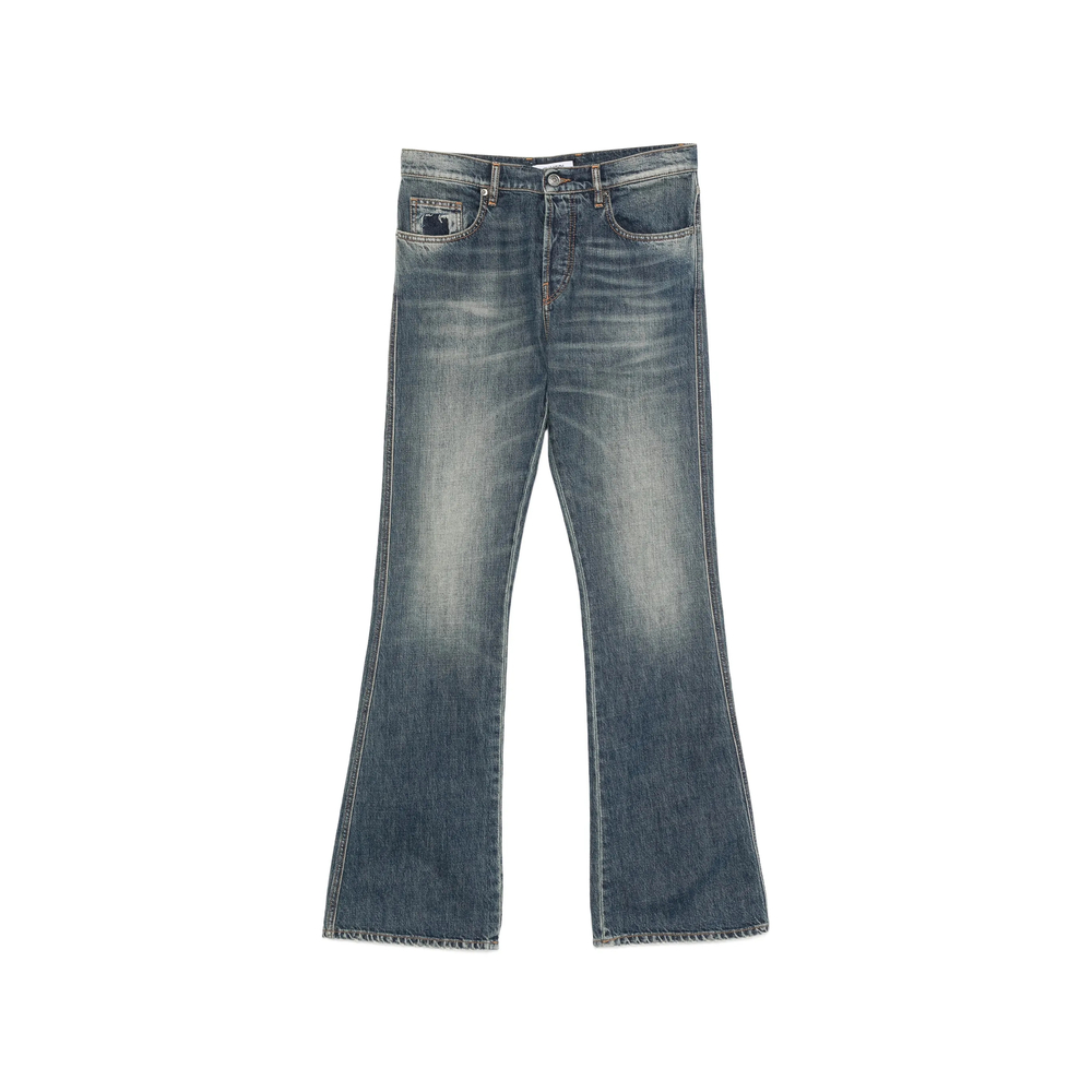 Numeri 0123456789 Faded-effect Whiskered Jeans
