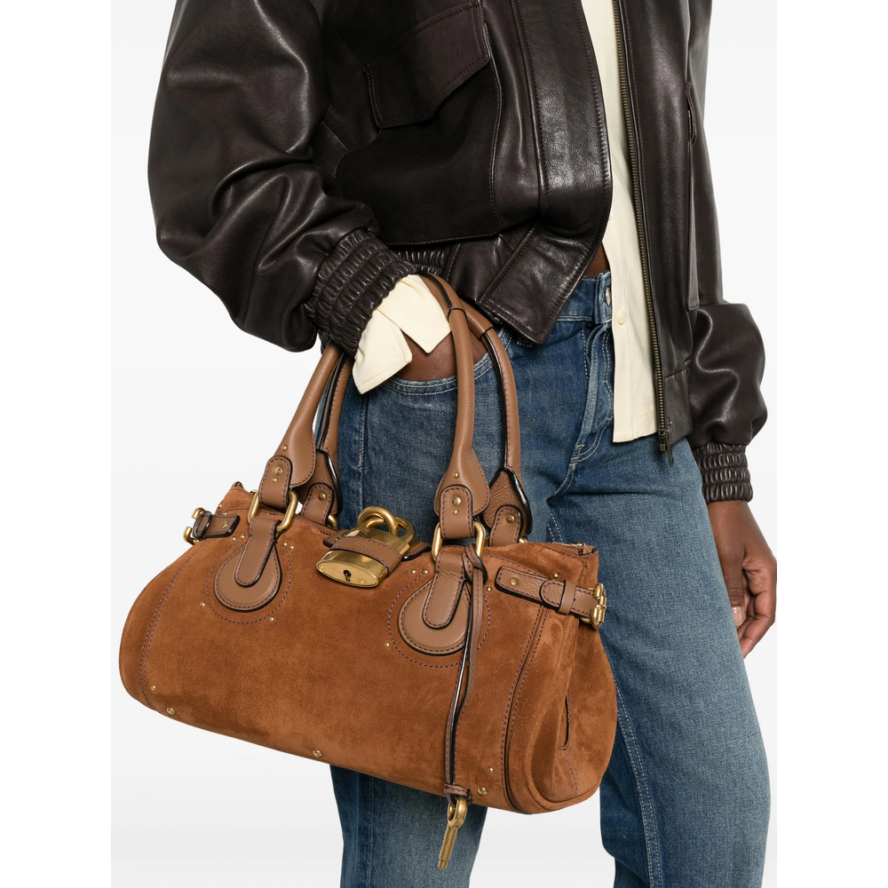 Chloé Paddington Bag In Suede Leather