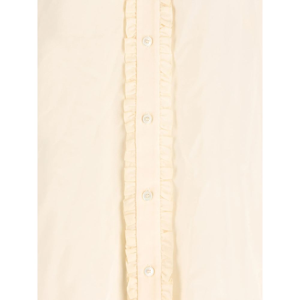 Chloé Ruffled Lace-Panel Shirt