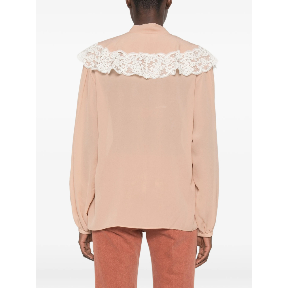 Chloé Tie-Front Gathered Blouse