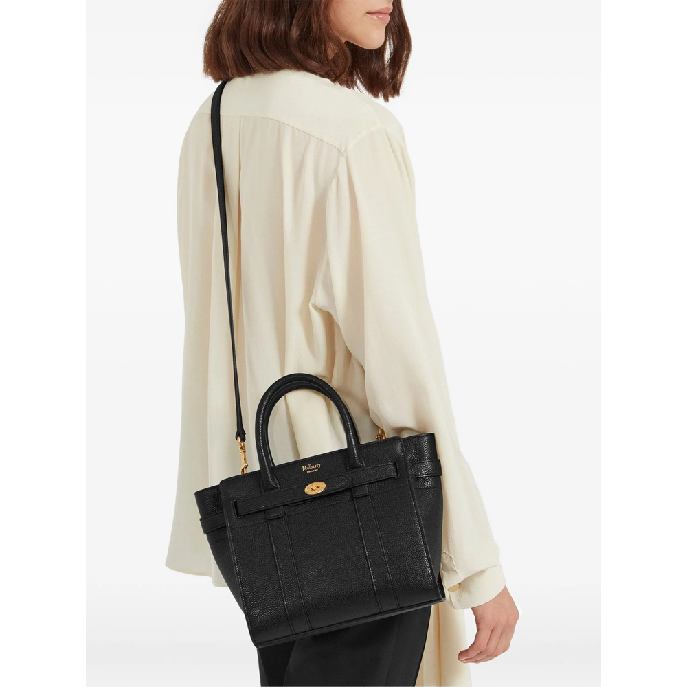 Mini Zipped Bayswater Bag In Black