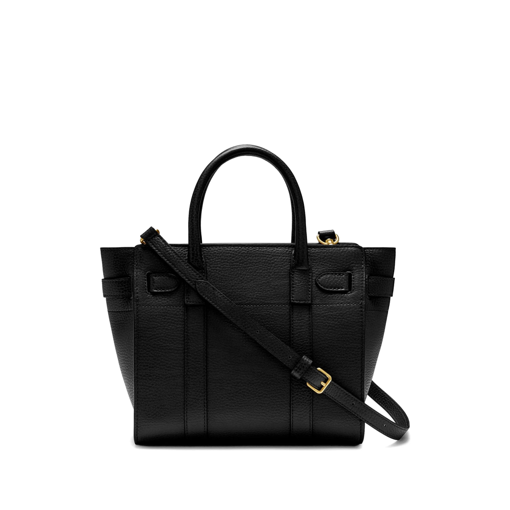 Mini Zipped Bayswater Bag In Black