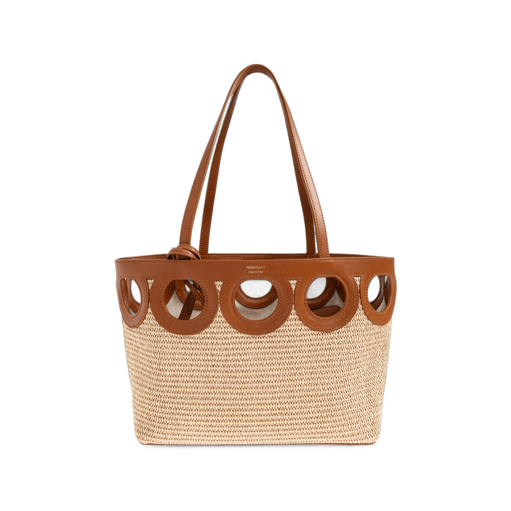 Ferragamo Open-top Cut-out Tote Bag