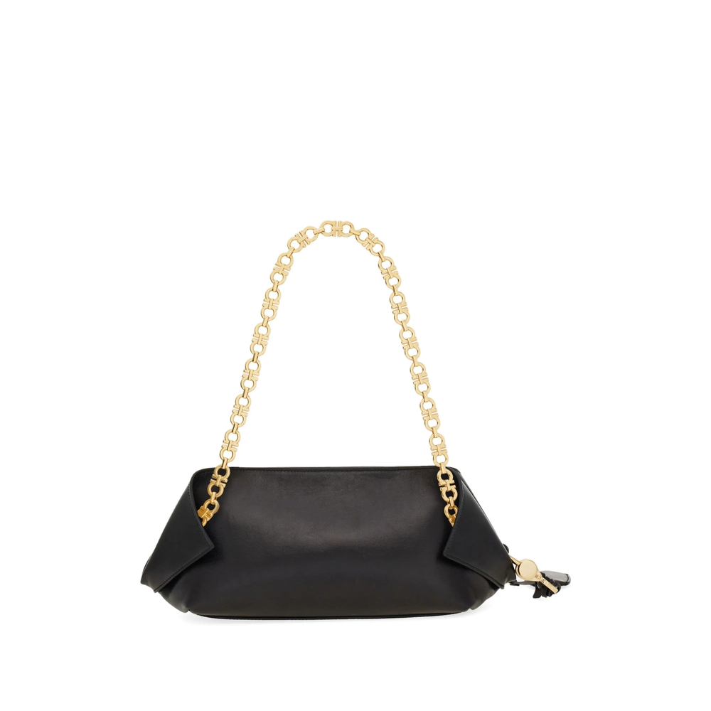 Gancini Chain Folded Shoulder Bag