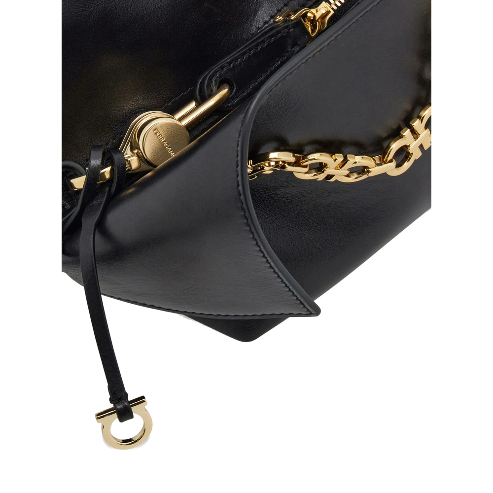 Gancini Chain Folded Shoulder Bag