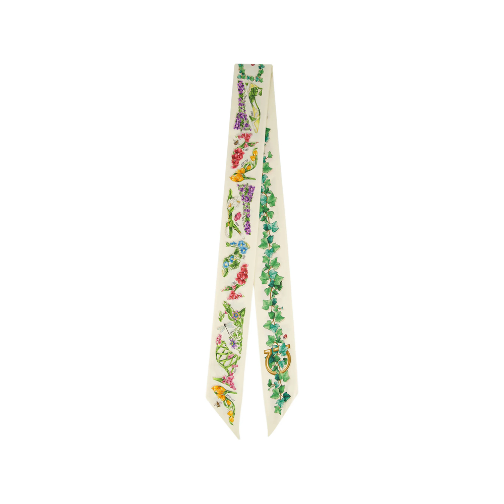 Ferragamo Eden Shoes Print Silk Mini Bandeau