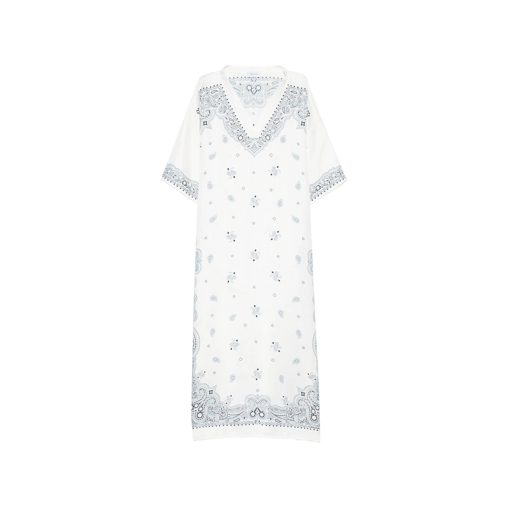 Ferragamo Arabesque-print Silk Caftan
