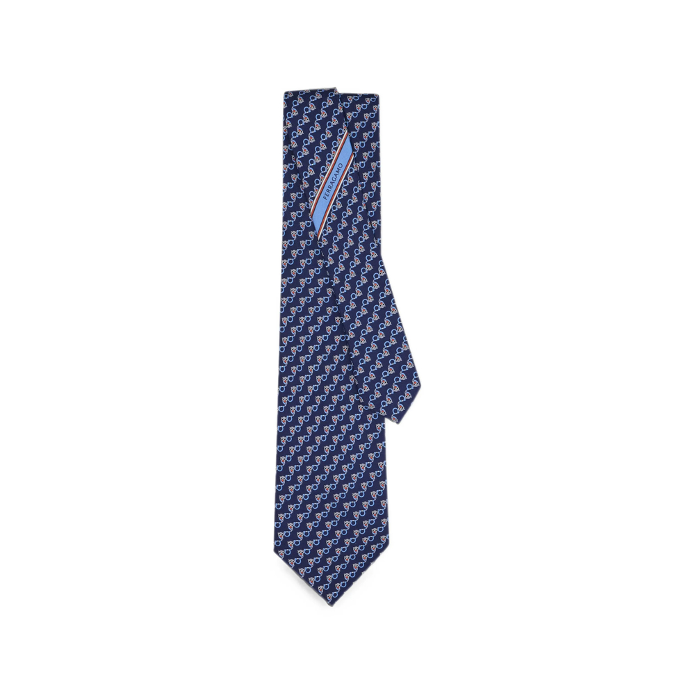 Ferragamo Gancini Owl-print Tie