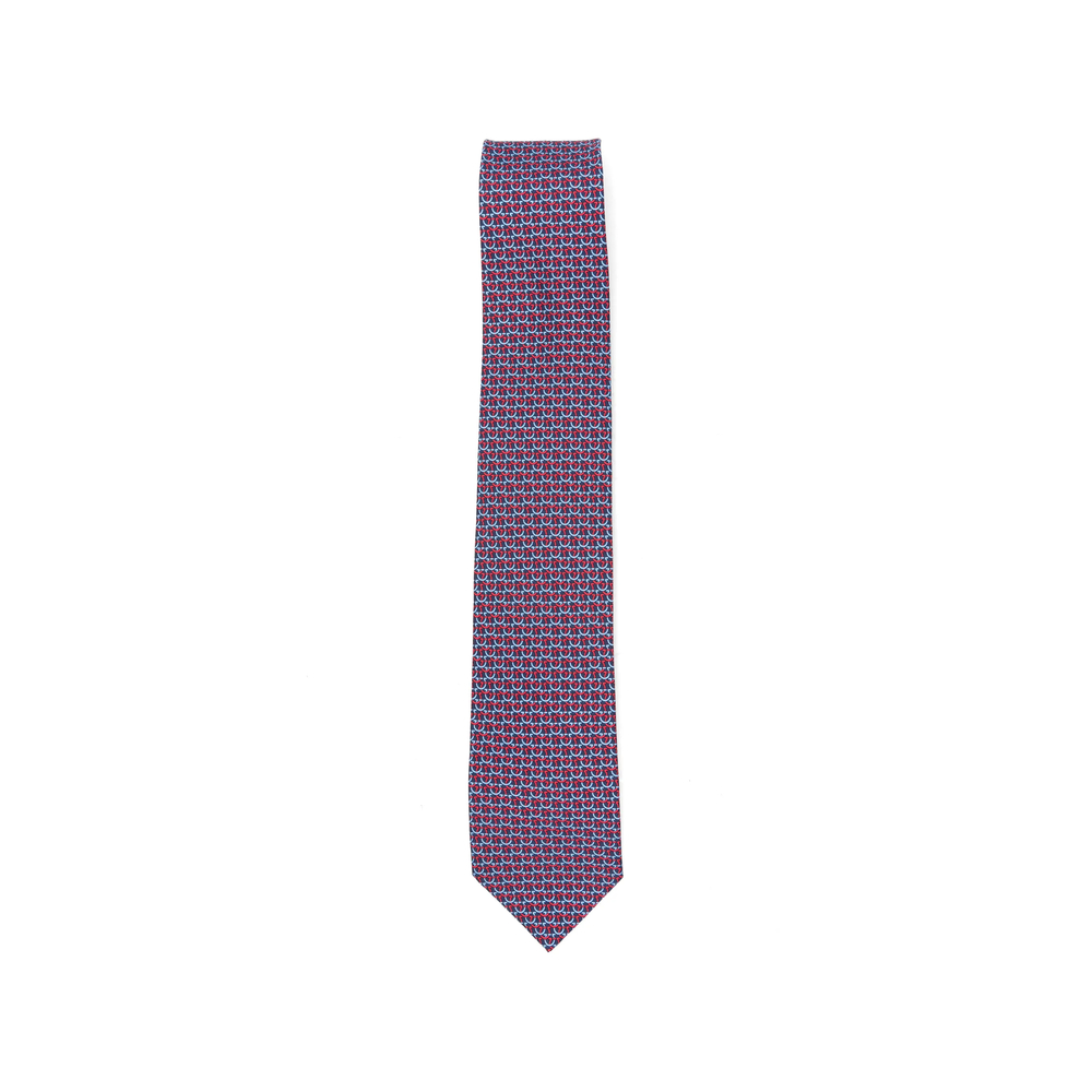 Ferragamo Gancini Links Print Silk Tie