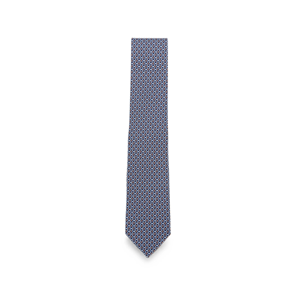 Ferragamo Gancini Links Print Silk Tie