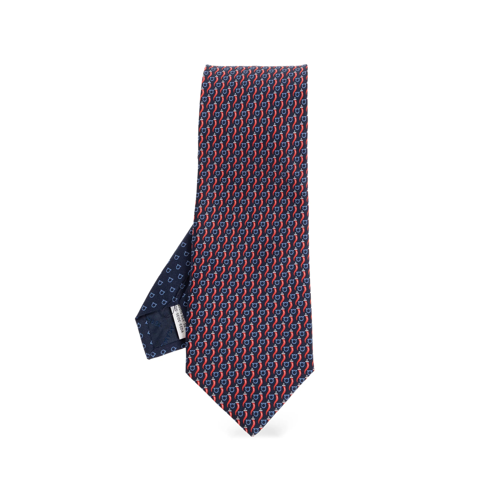 Ferragamo Good Luck Print Silk Tie