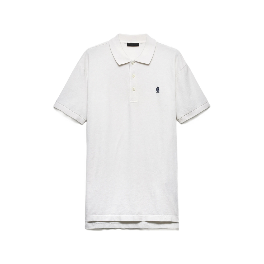 Prada Garment-dyed Cotton Polo Shirt