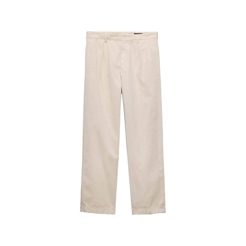 Prada Wide-leg Cotton Trousers