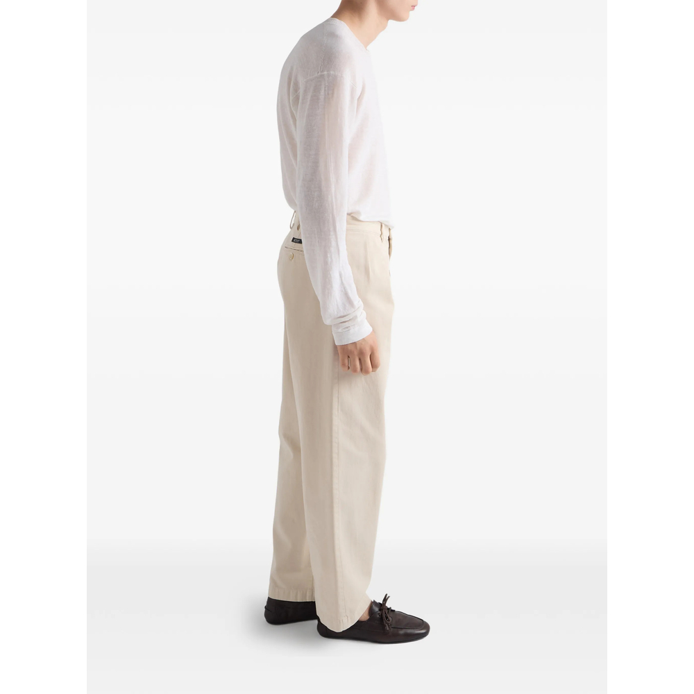 Wide-Leg Cotton Pants