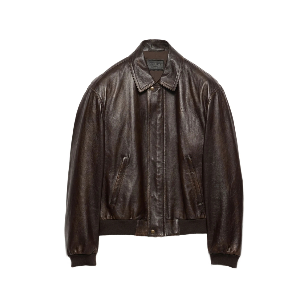 Prada Nappa Leather Bomber Jacket