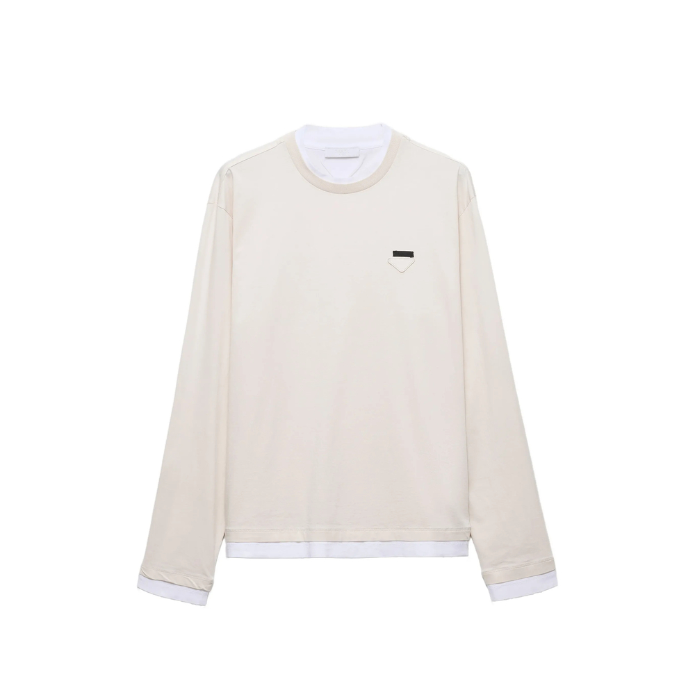 Prada Long-sleeved Cotton T-shirt