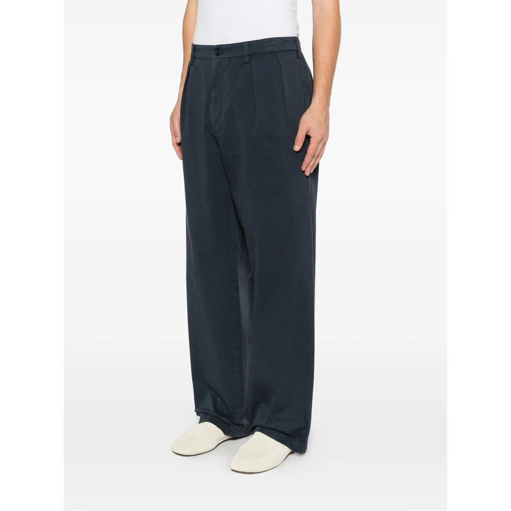 Pleated Cotton Trousers