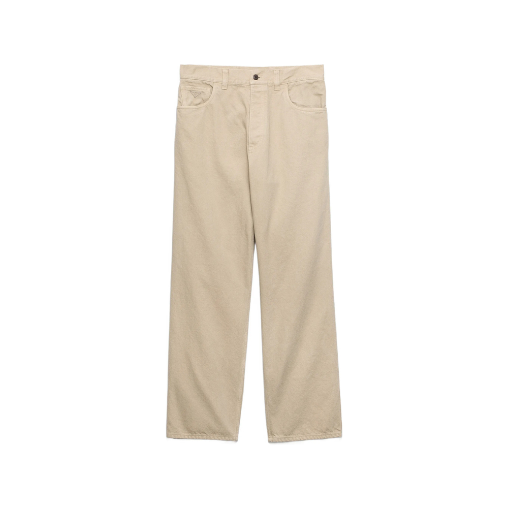 Prada Logo-plaque Wide-leg Jeans