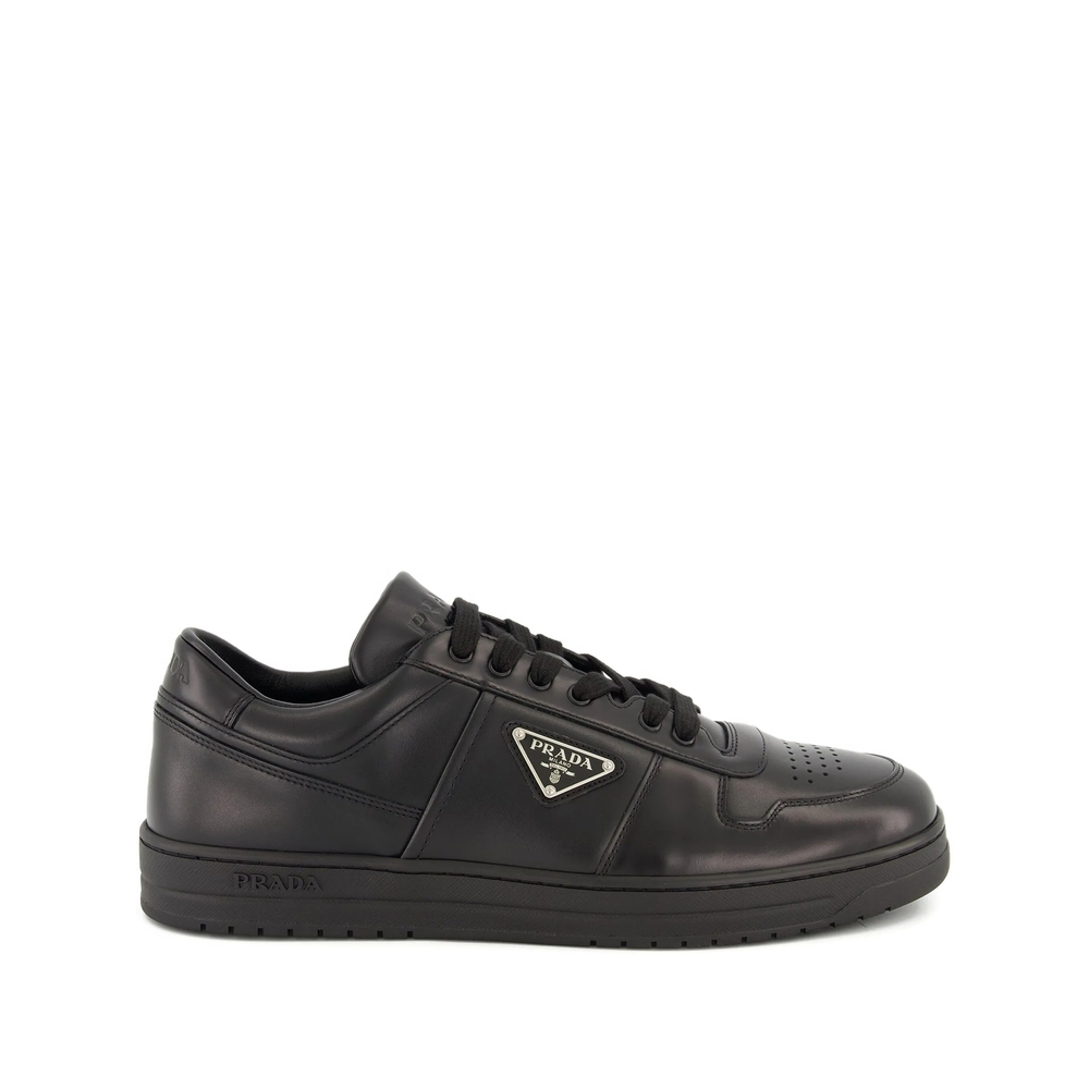 Prada Leather Triangle-logo Sneakers