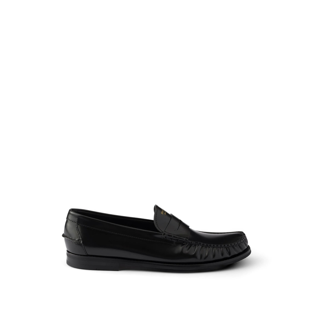 Prada Brushed Leather Loafers