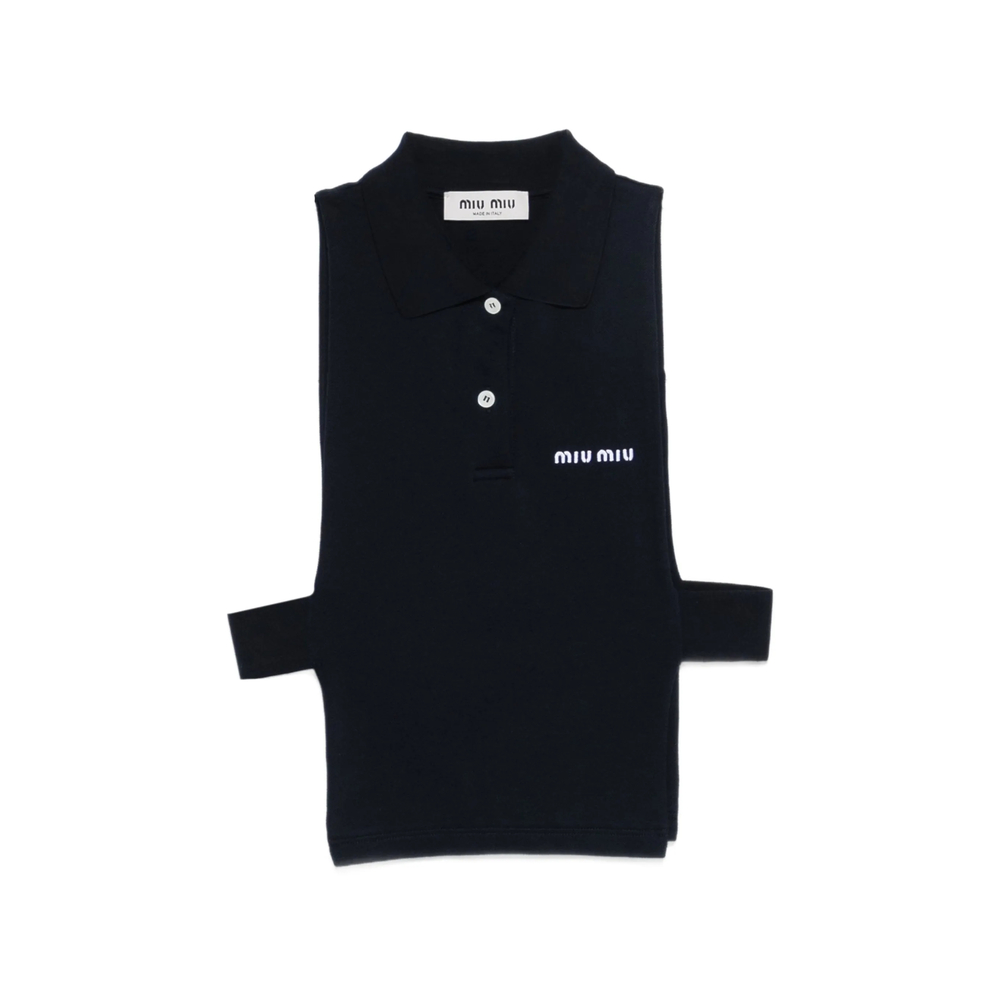 Miu Miu Piqué Polo Vest