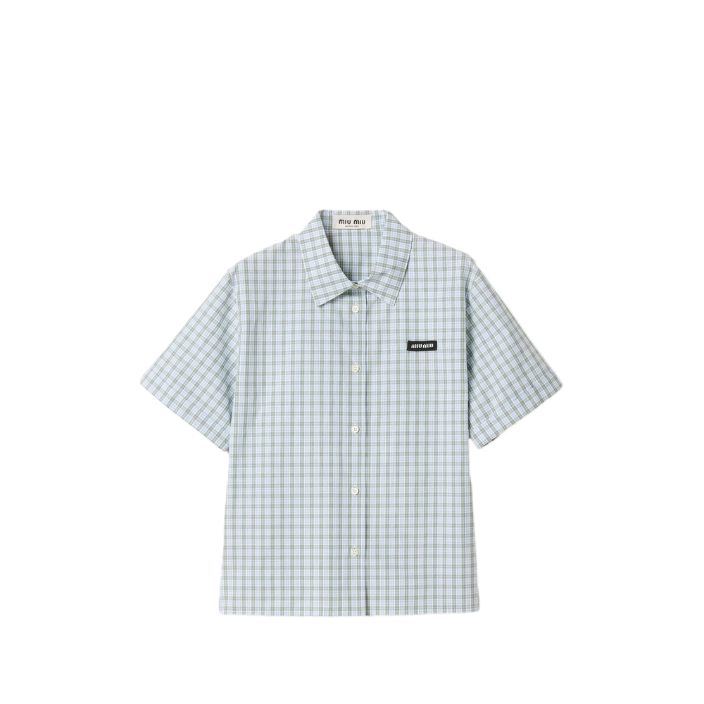 Miu Miu Checked Poplin Shirt