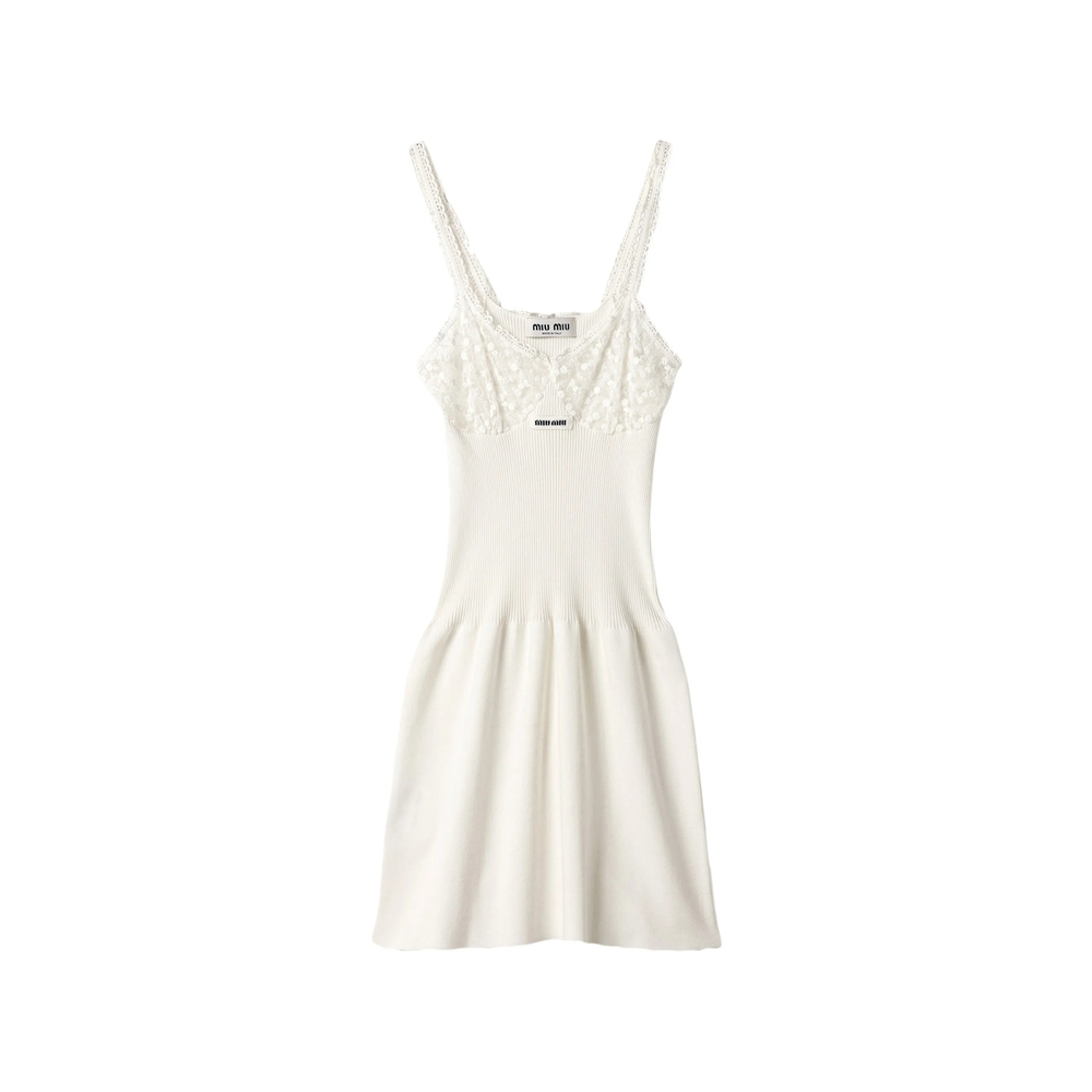 Miu Miu Cotton And Lace Dress