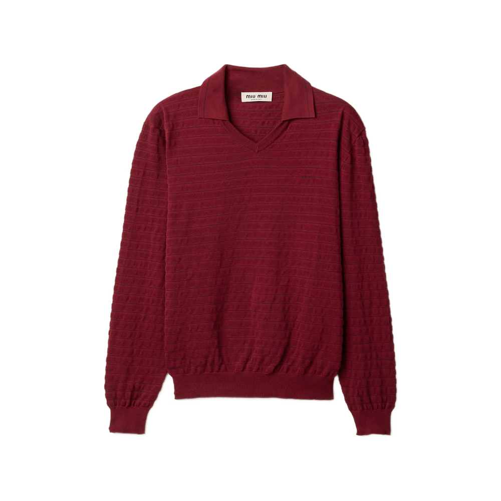 Miu Miu V-neck Cotton Sweater