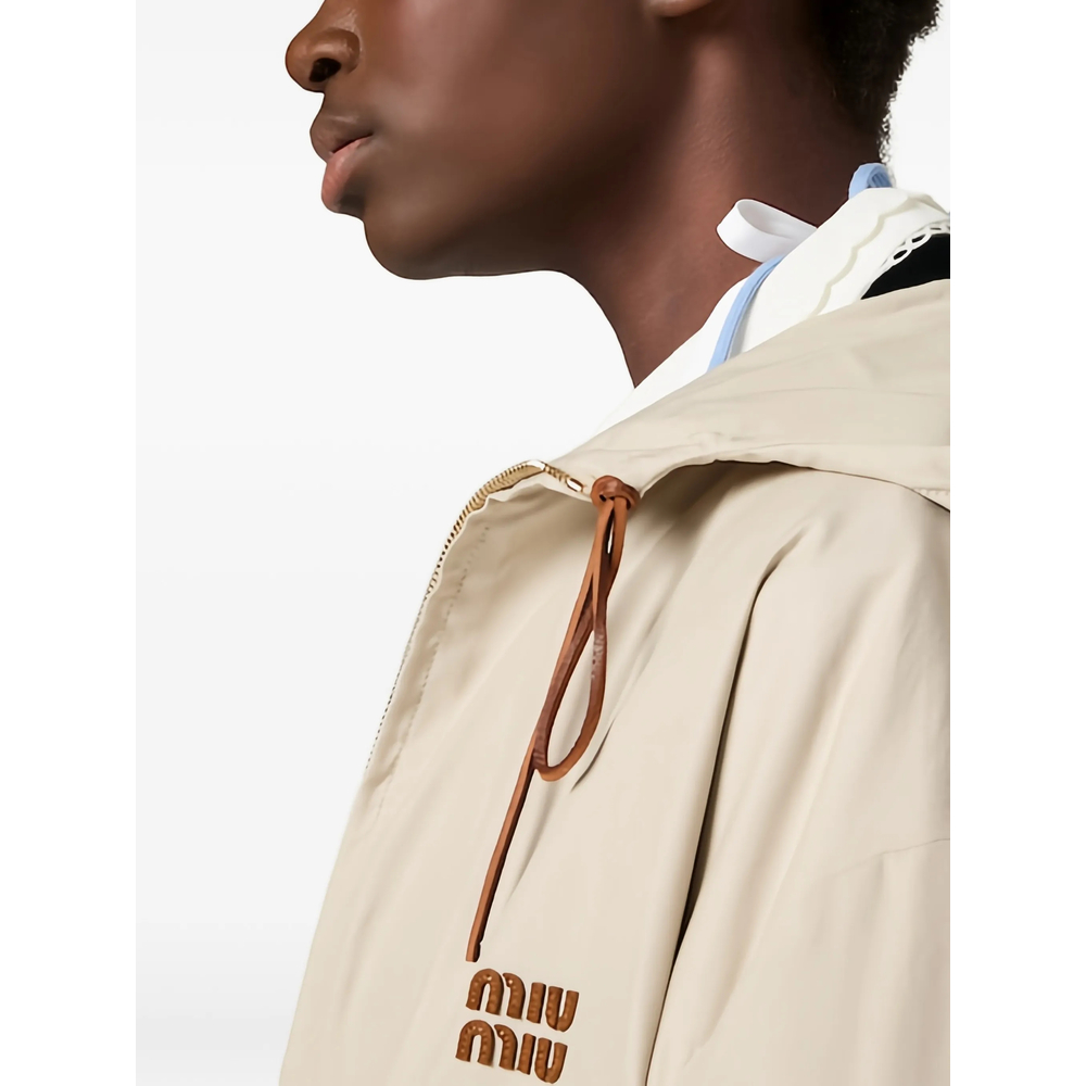 Single-Breasted Panama Cotton Caban Jacket