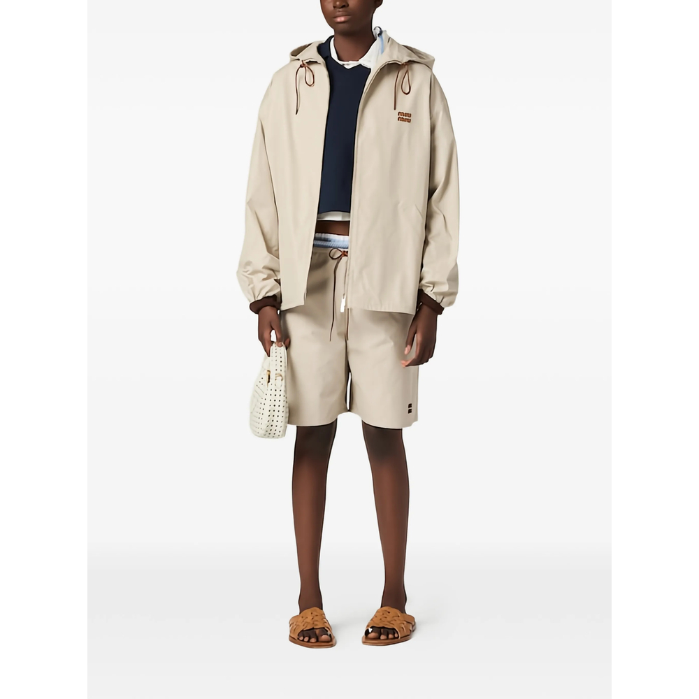 Single-Breasted Panama Cotton Caban Jacket