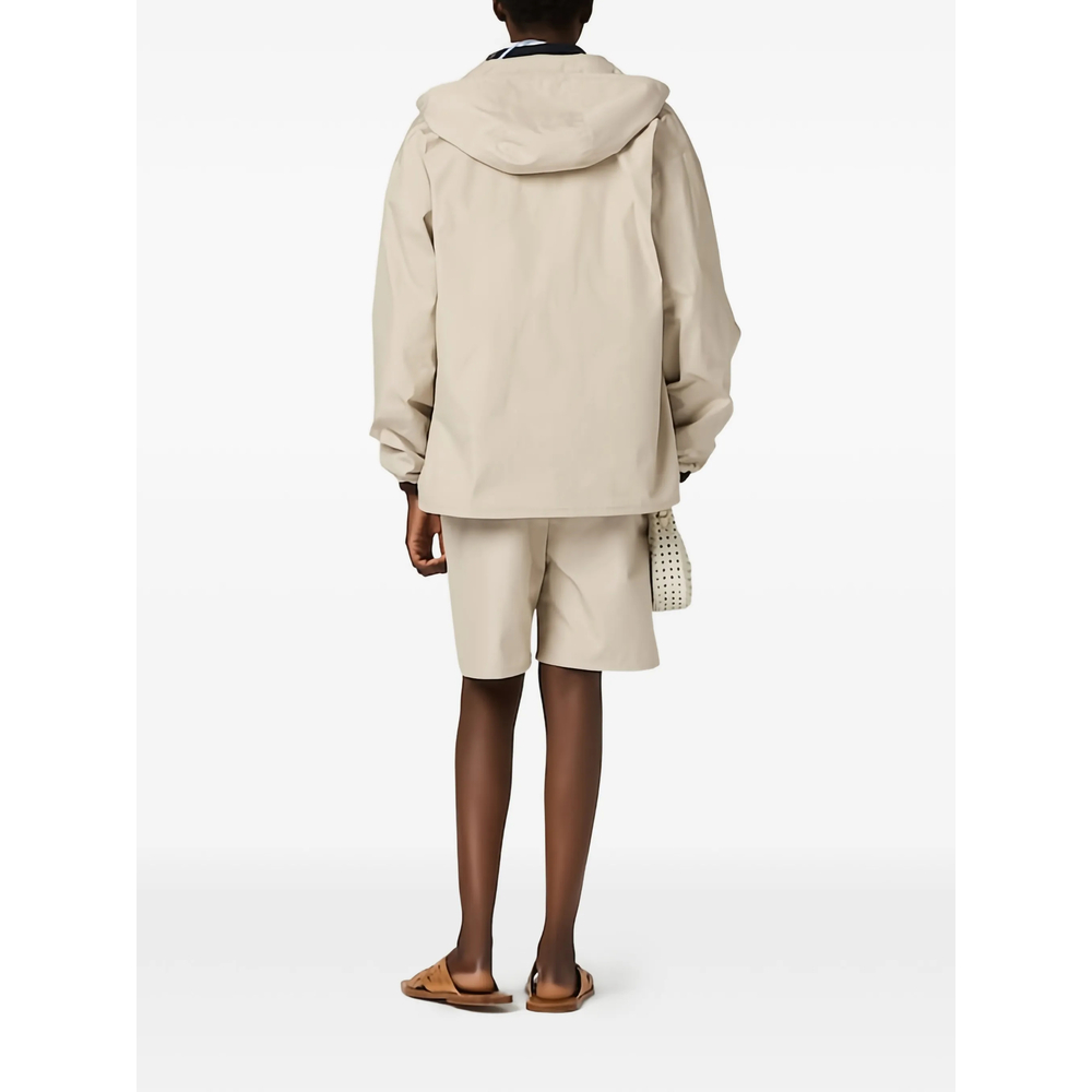 Single-Breasted Panama Cotton Caban Jacket