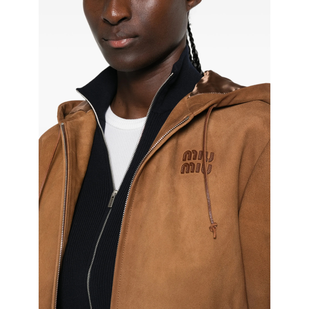 Waxed Suede Blouson Jacket
