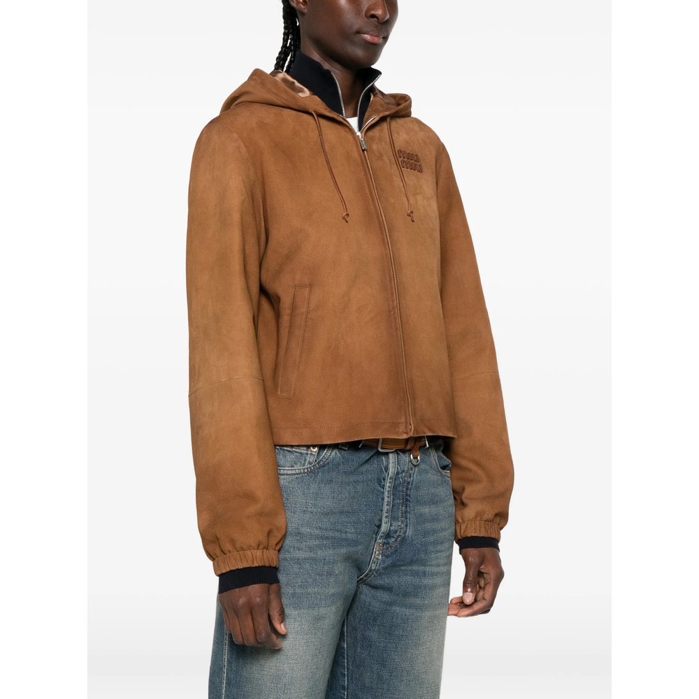 Waxed Suede Blouson Jacket