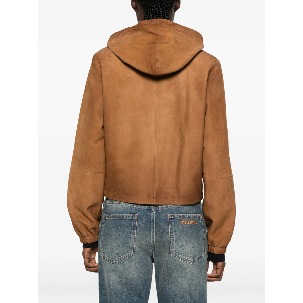 Waxed Suede Blouson Jacket