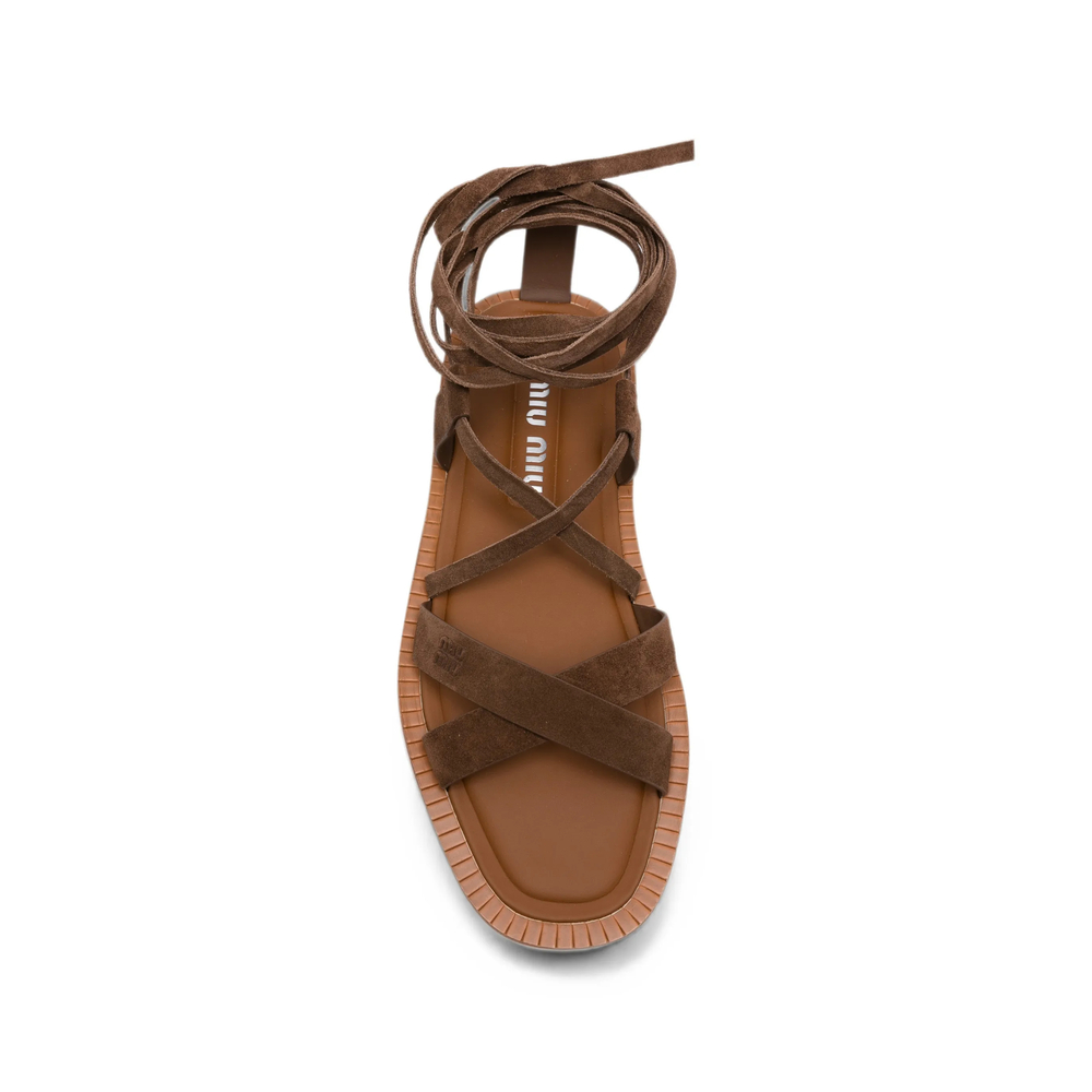 Lace-Up Crossover-Strap Sandals