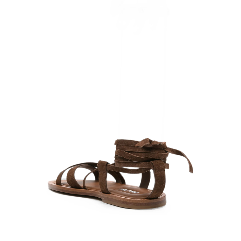 Lace-Up Crossover-Strap Sandals