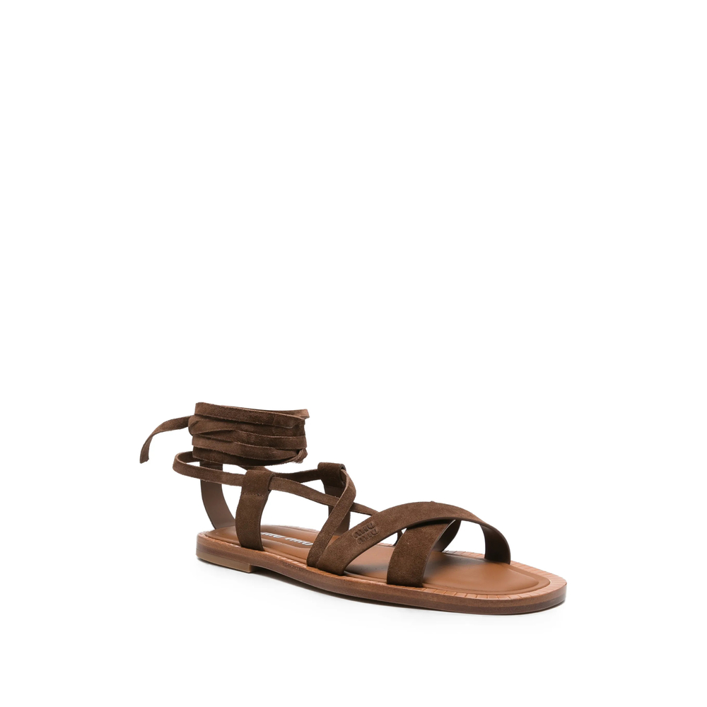 Lace-Up Crossover-Strap Sandals