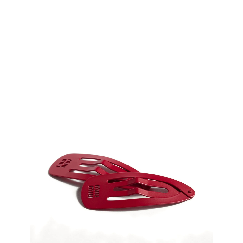 Miu Miu Logo-perforated Hair Clips